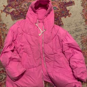 Neon Pink Free People Puffer